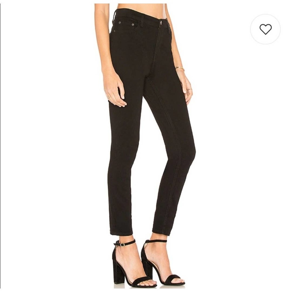 Free People Women's High Rise Long And Lean Jean Black Size 27R
